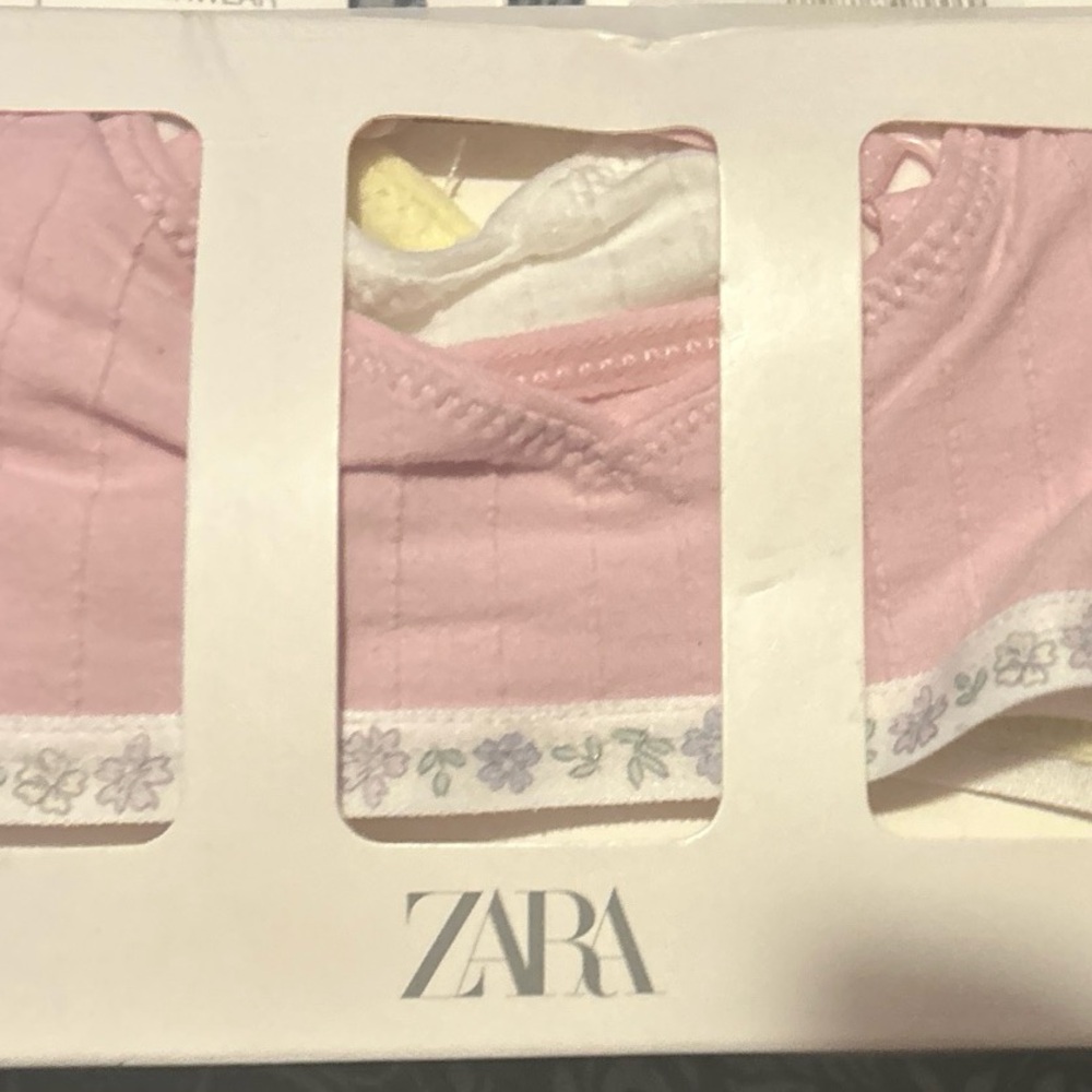 NWTIB Zara Girls' Pink and Yellow Tops/ bralettes size